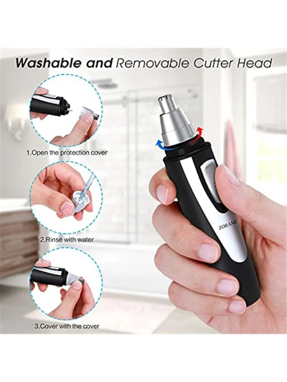 Ear and Nose Hair Trimmer Clipper - 2026 Professional Painless Eyebrow & Facial